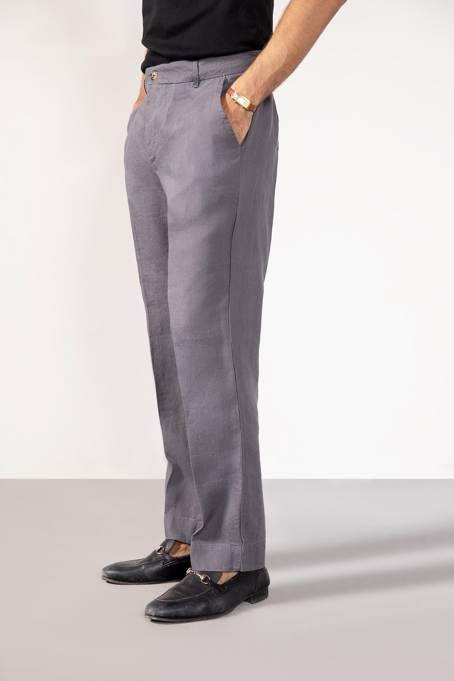 Grey linen trouser