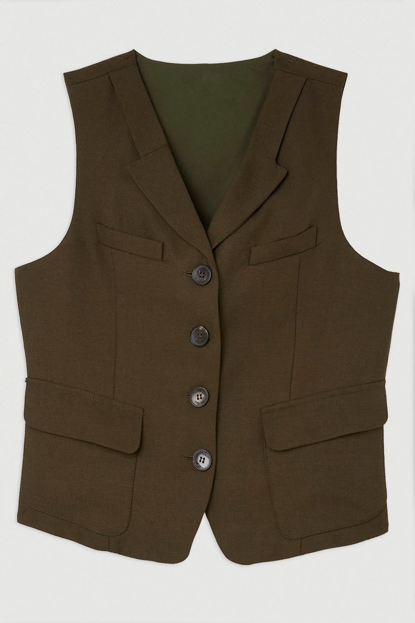 Tailored waistcoat -Olive