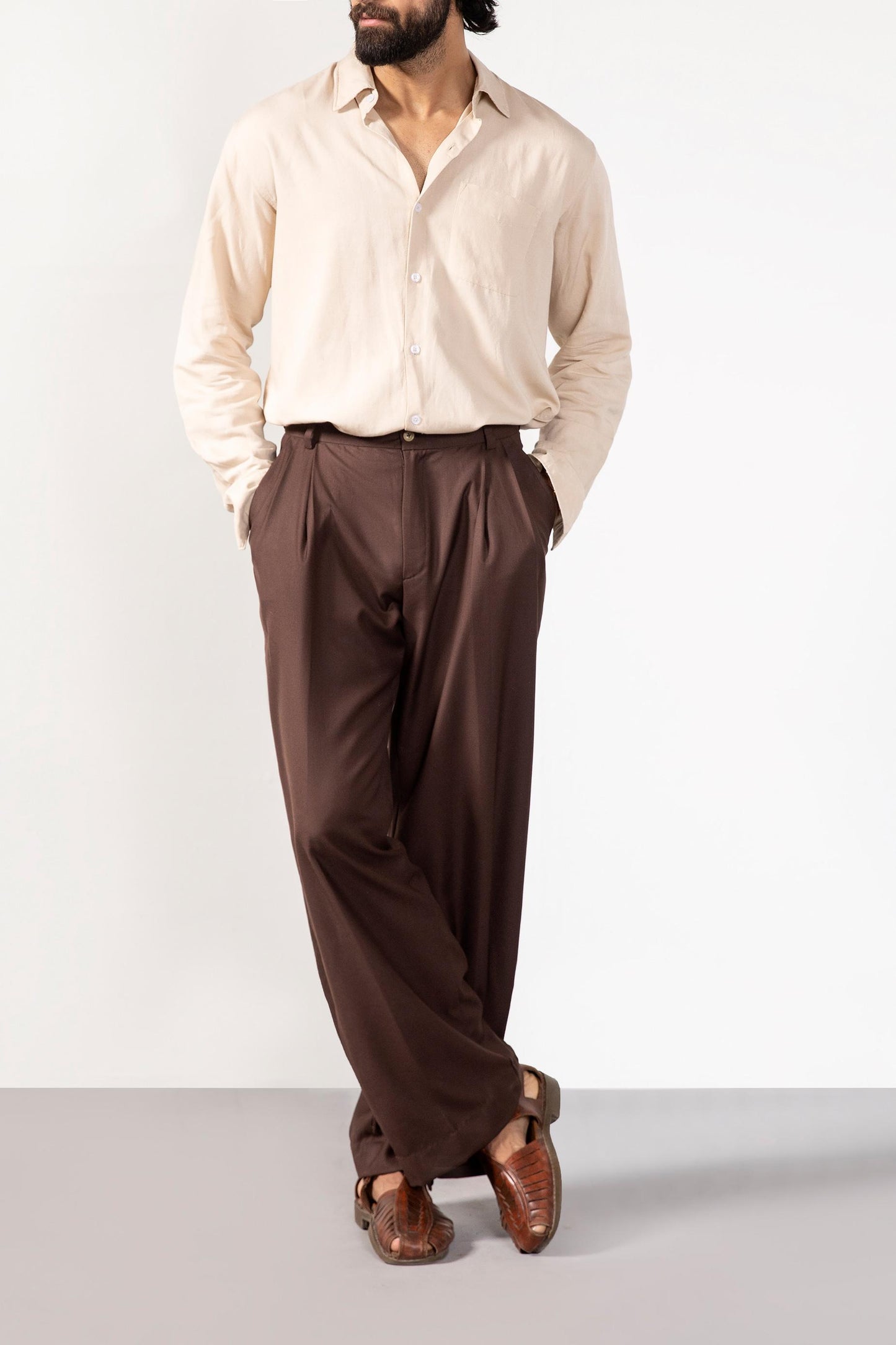 Beige Linen Shirt