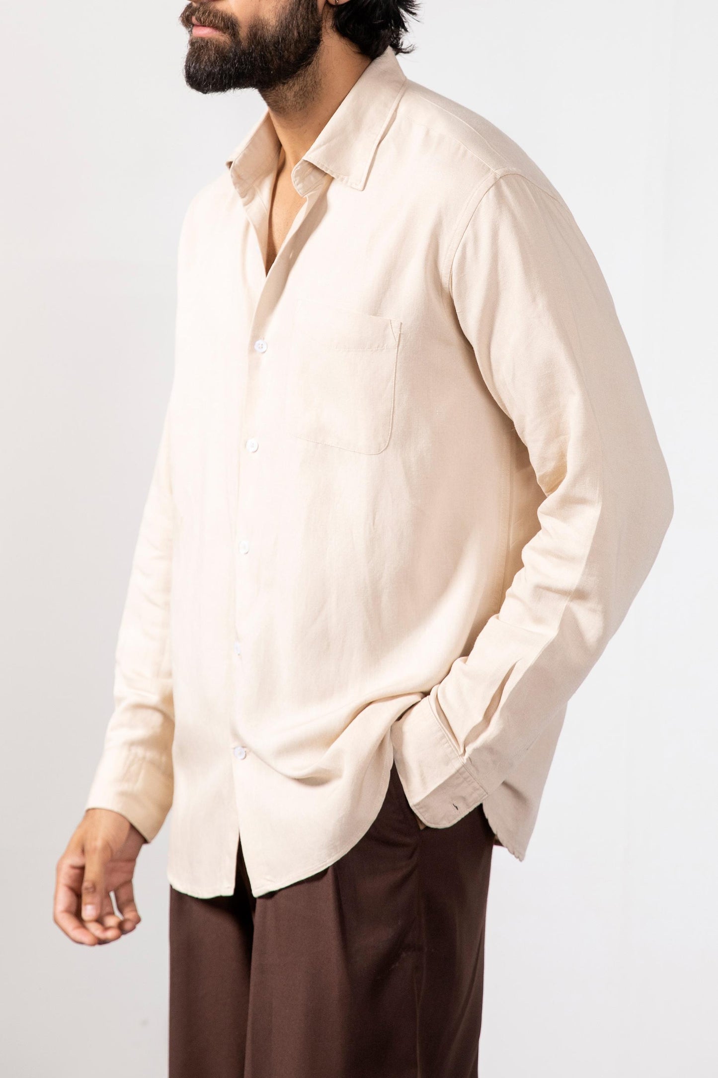 Beige Linen Shirt