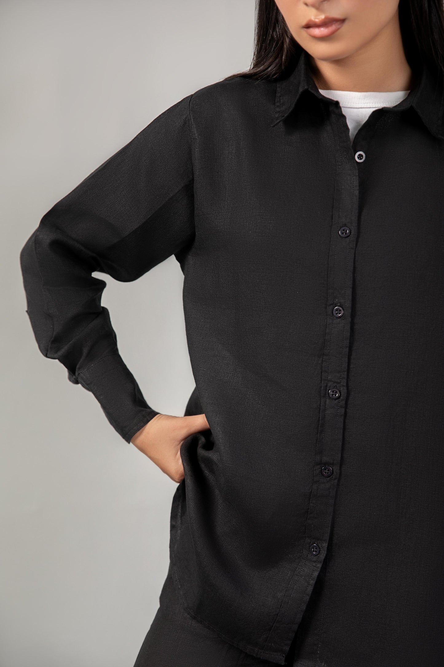 Sea Blue Relaxed Fit Linen Shirt