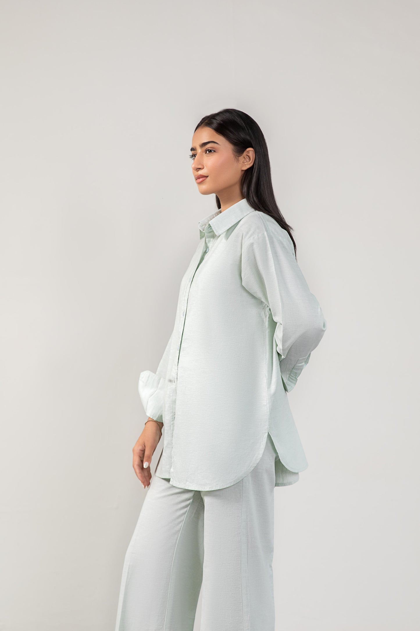 Mint To Be Relaxed Fit Linen Shirt
