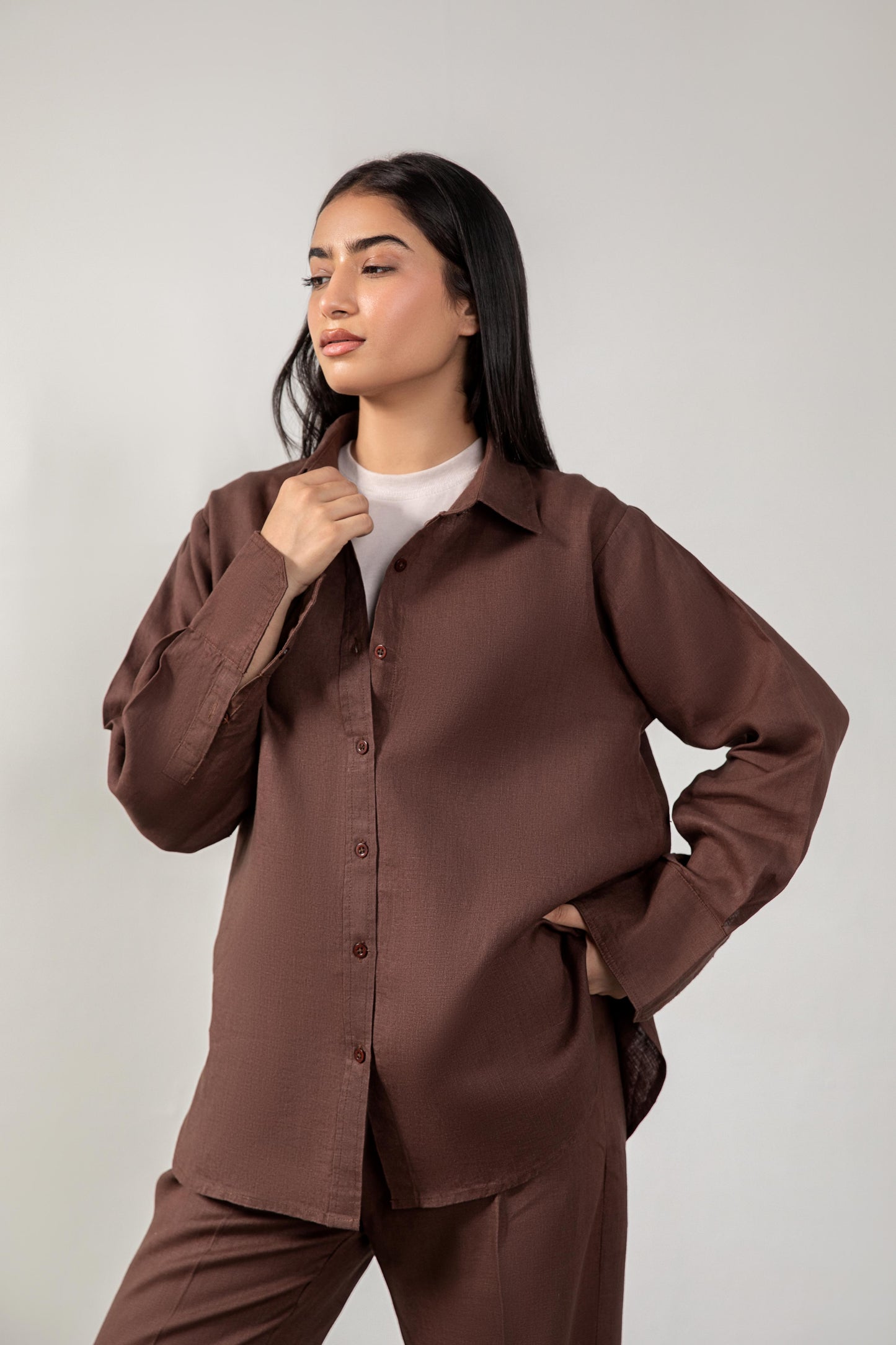 Sea Blue Relaxed Fit Linen Shirt