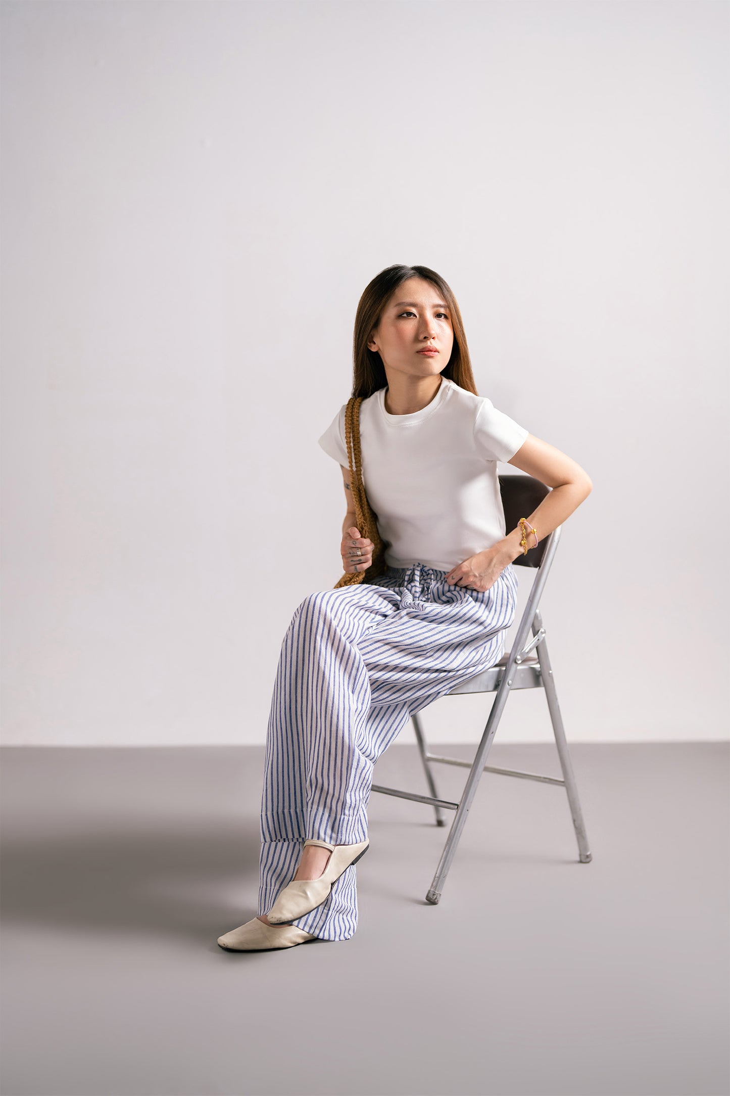 Stripe Linen Trousers