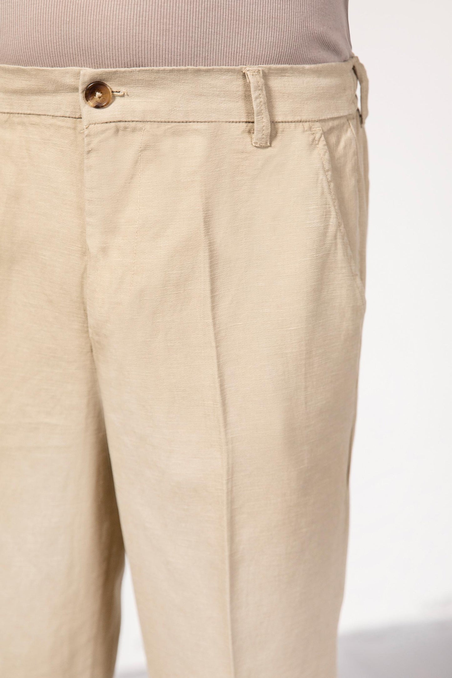 Cream linen pants