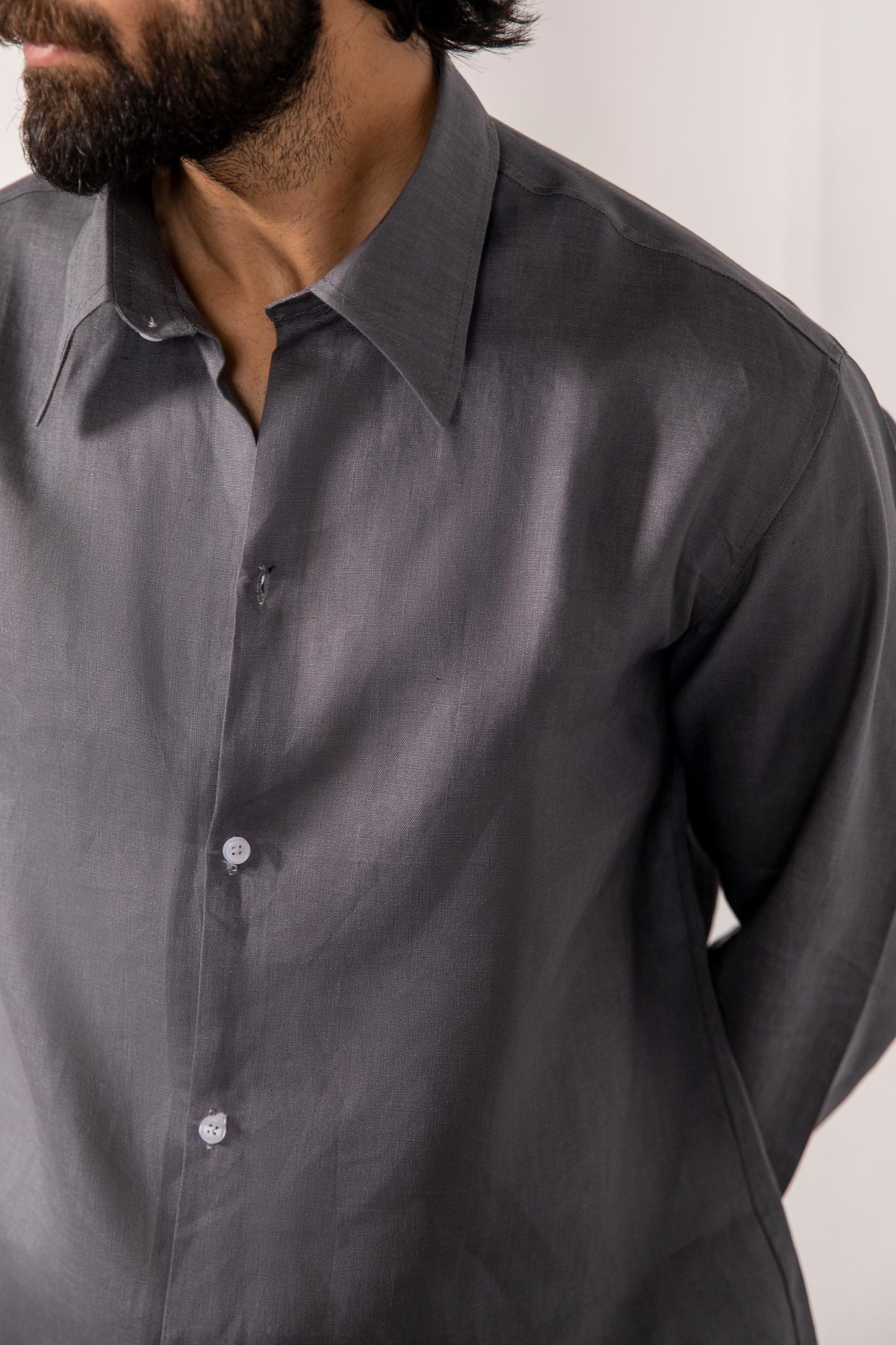 Grey Button down shirt