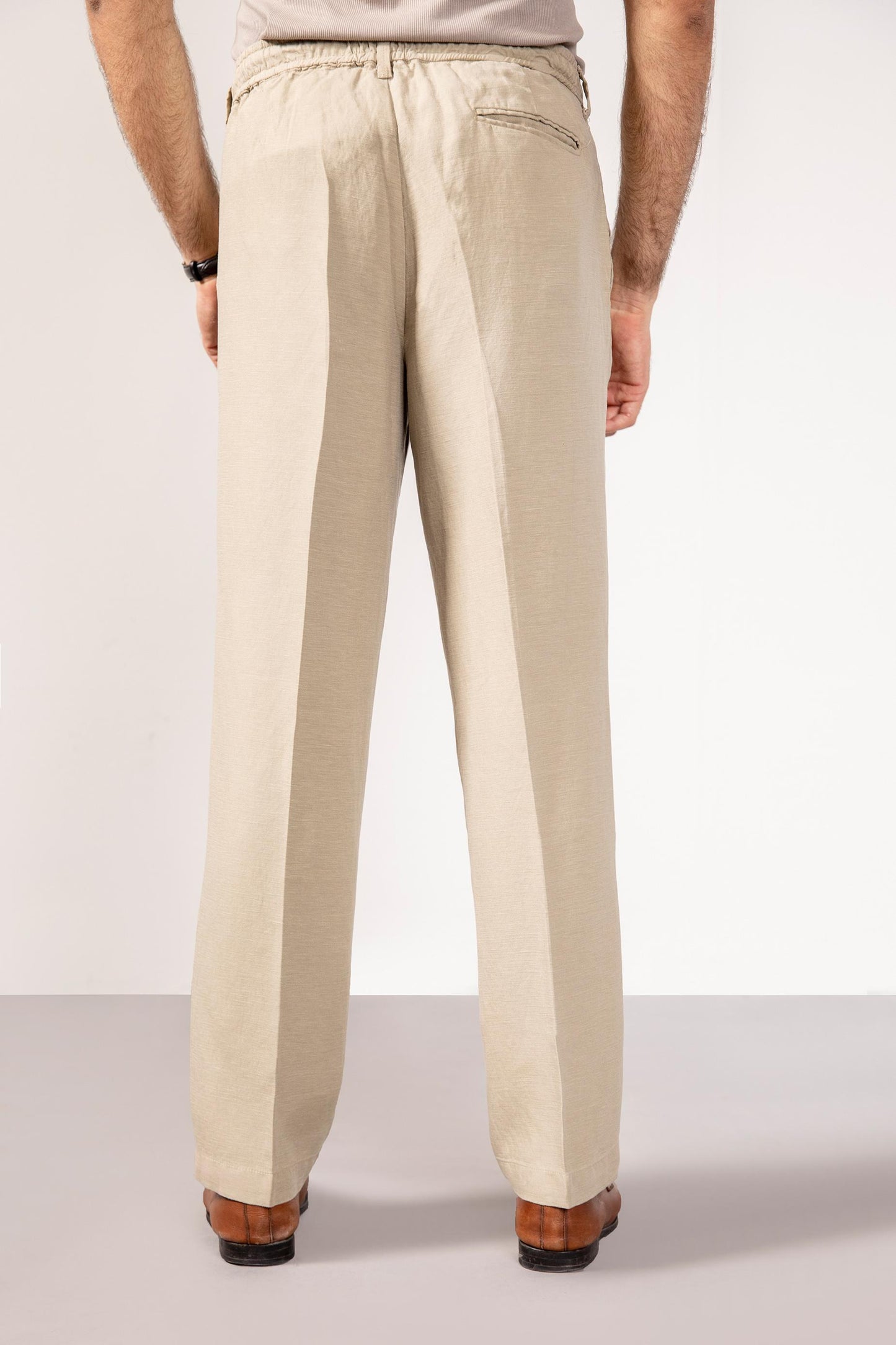 Cream linen pants