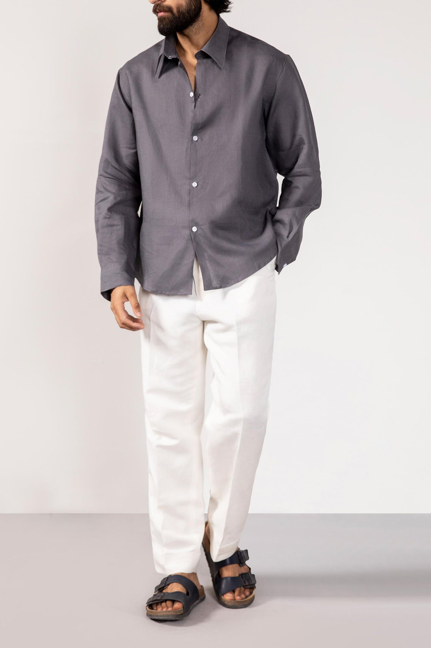 Grey Button down shirt