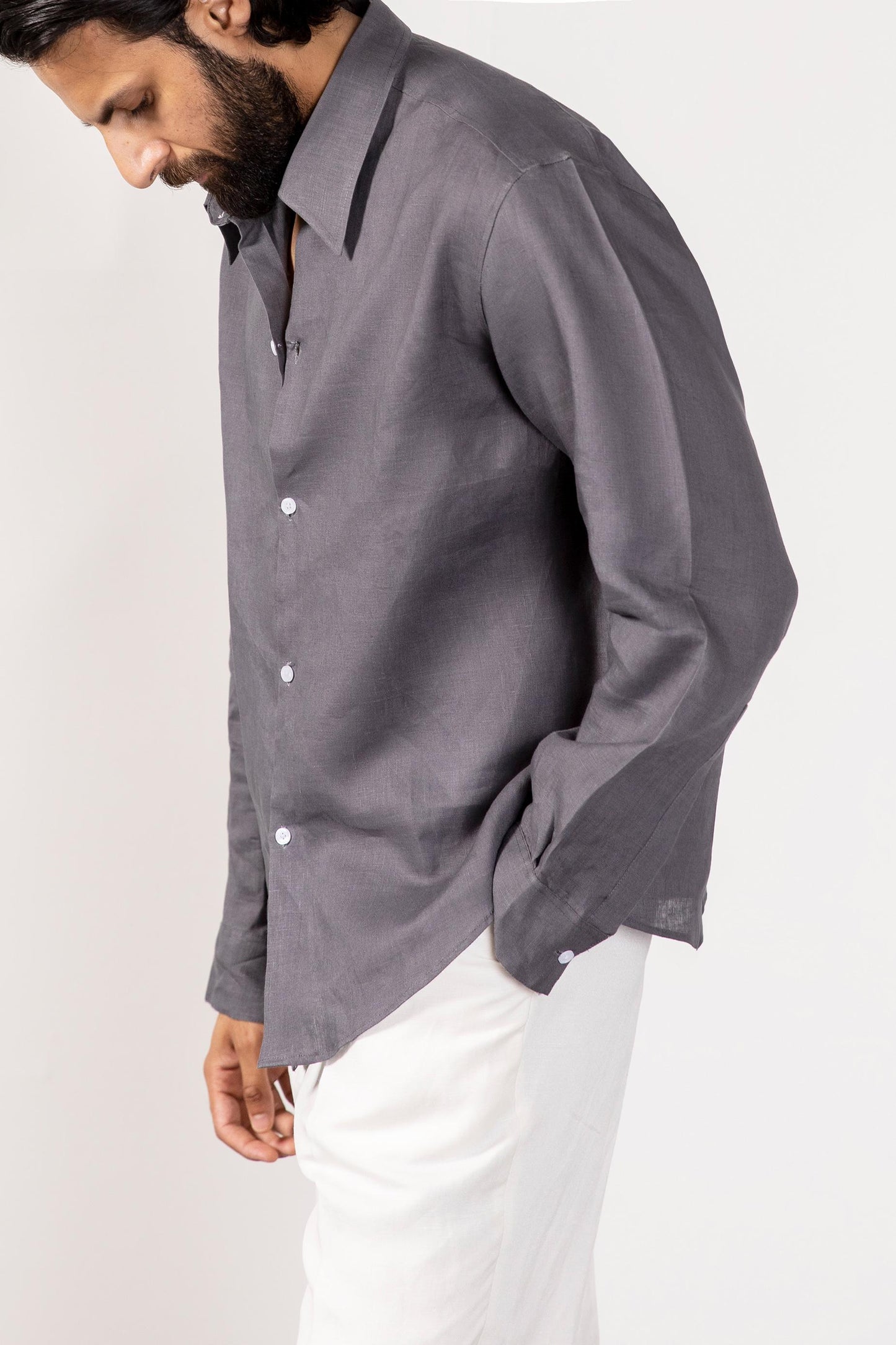 Grey Button down shirt