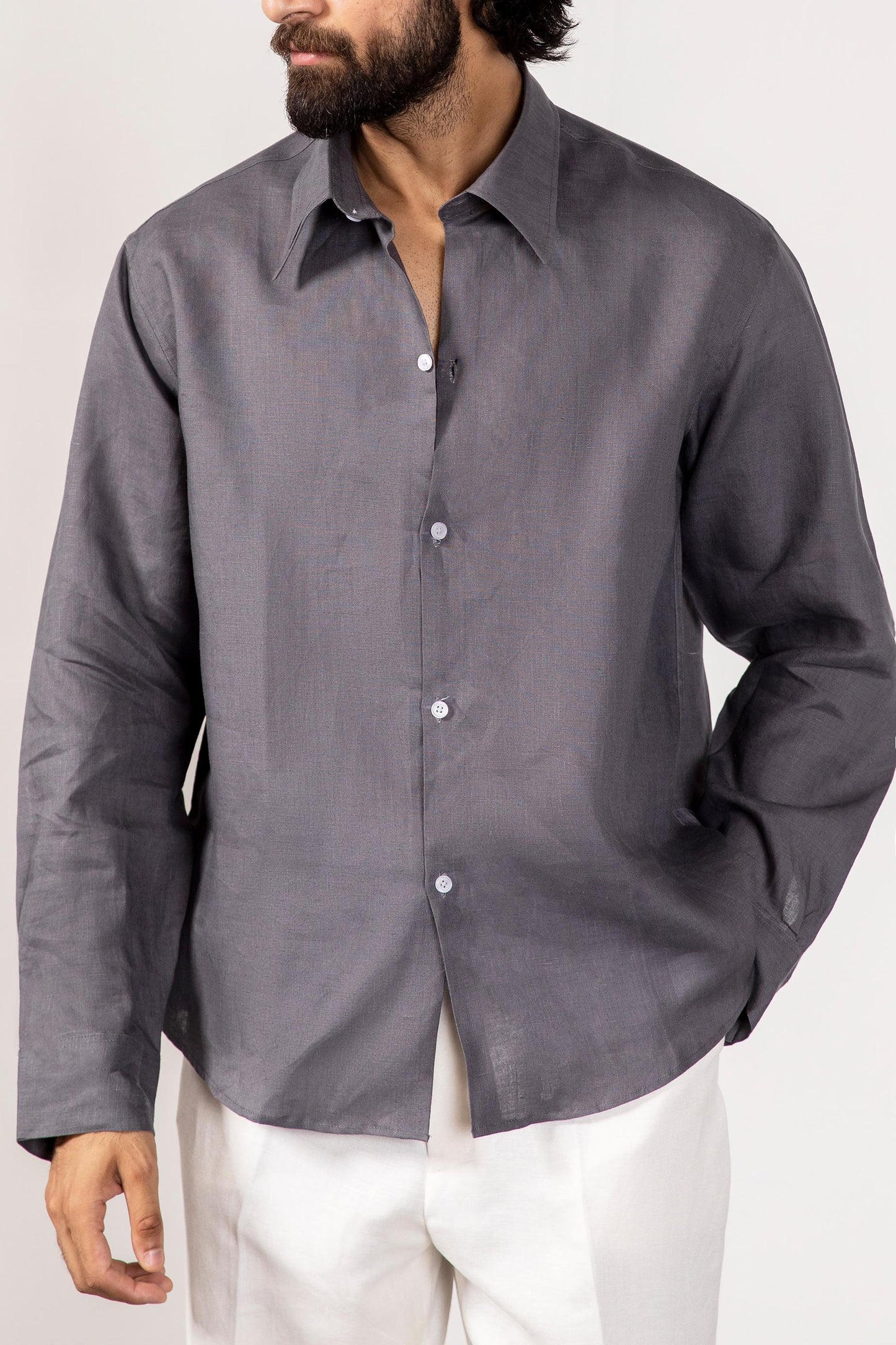 Grey Button down shirt