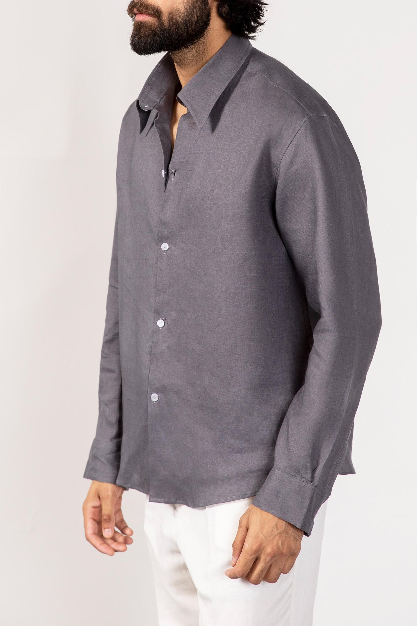 Grey Button down shirt