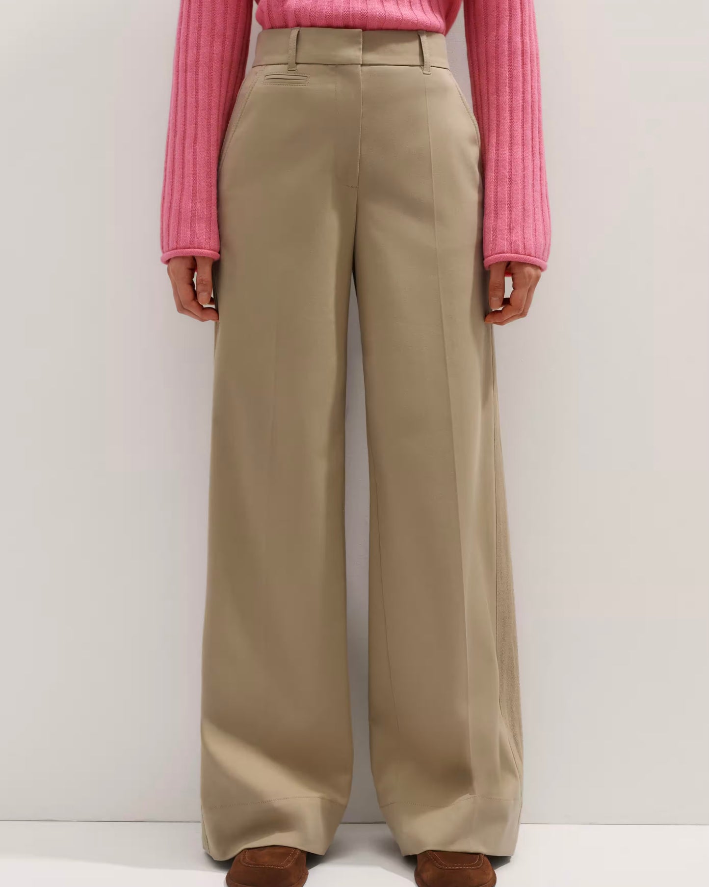 Beige Tailored Trousers