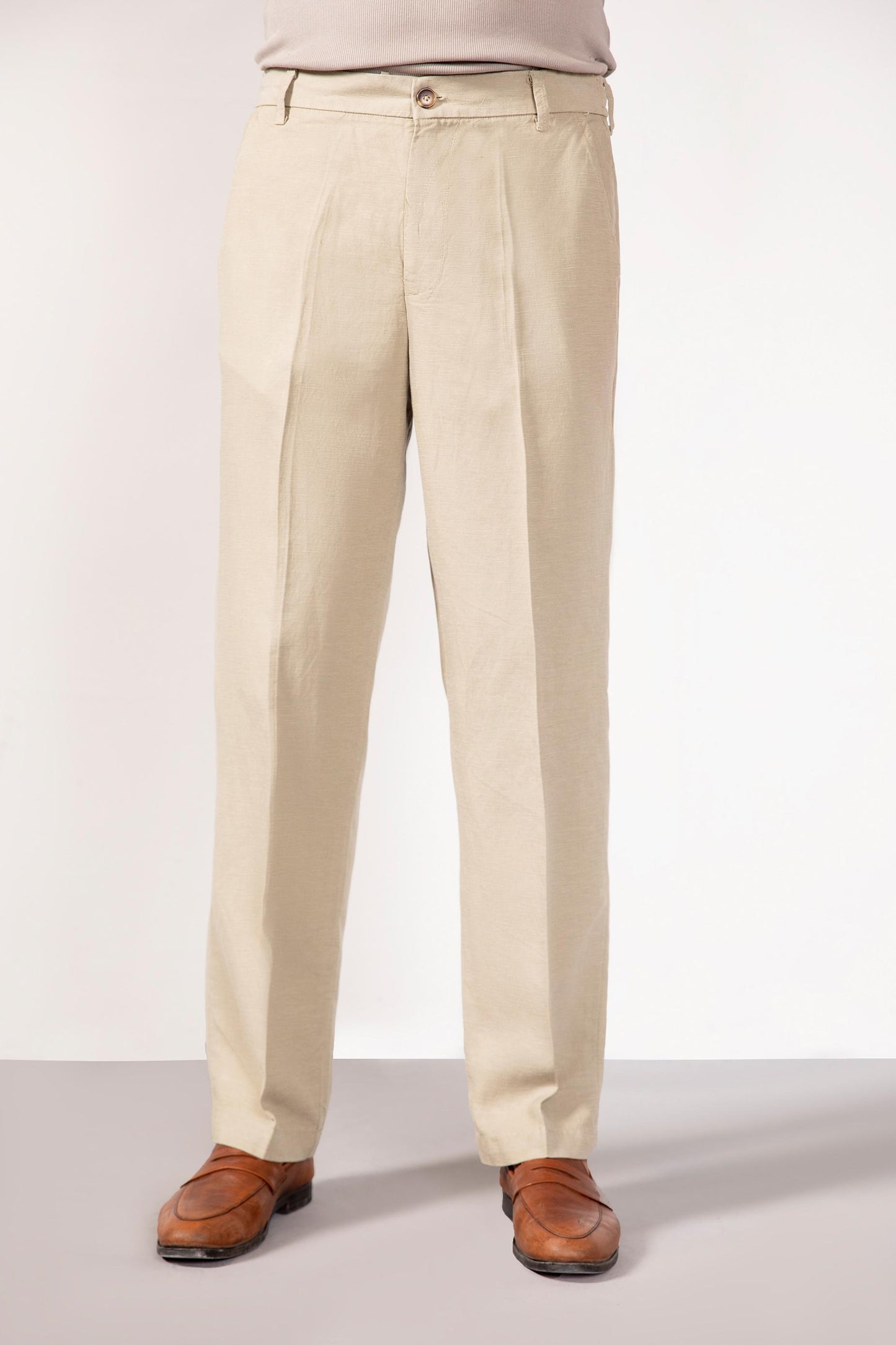 Grey linen trouser