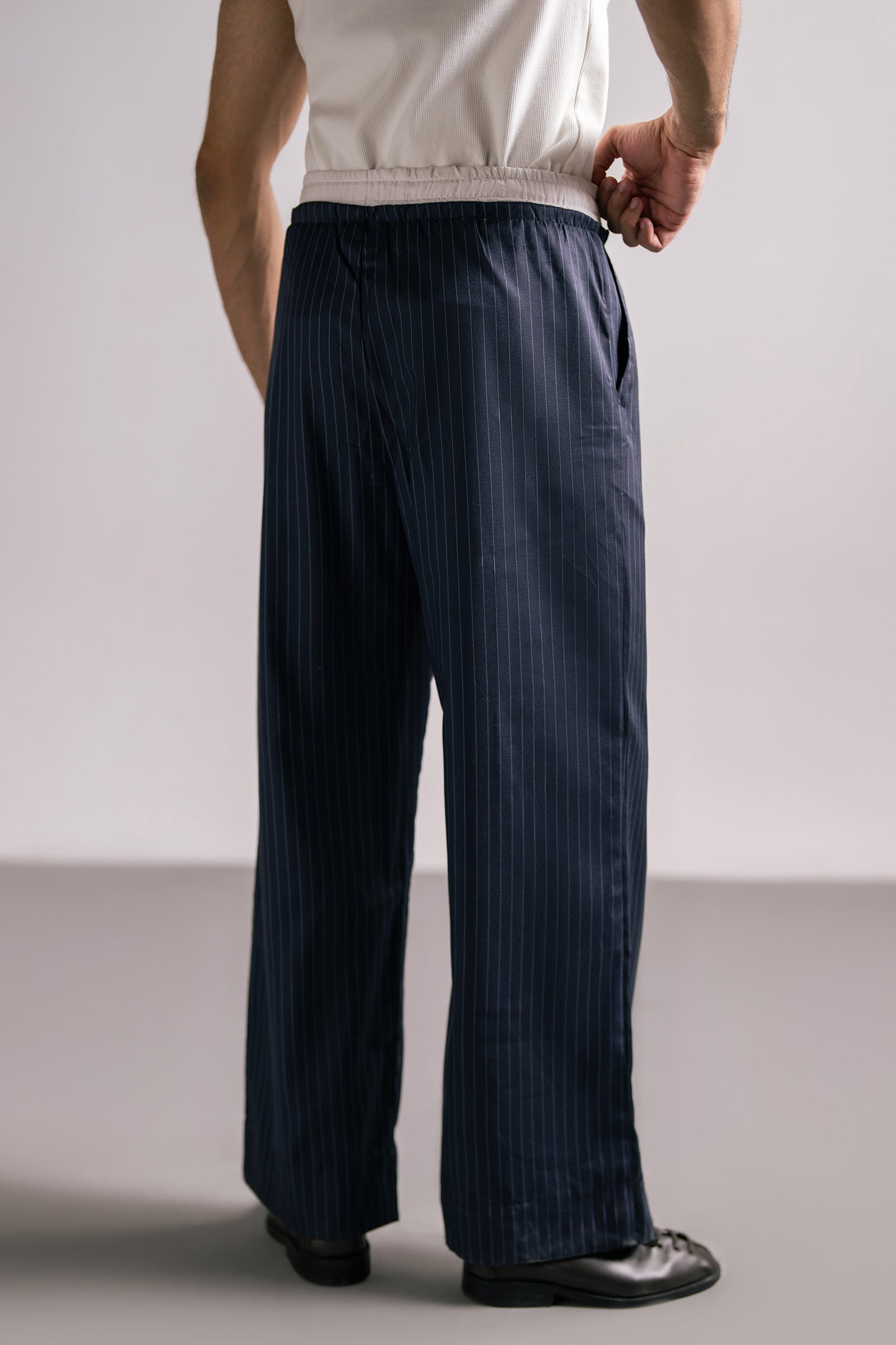 NAVY STRIPE TROUSERS
