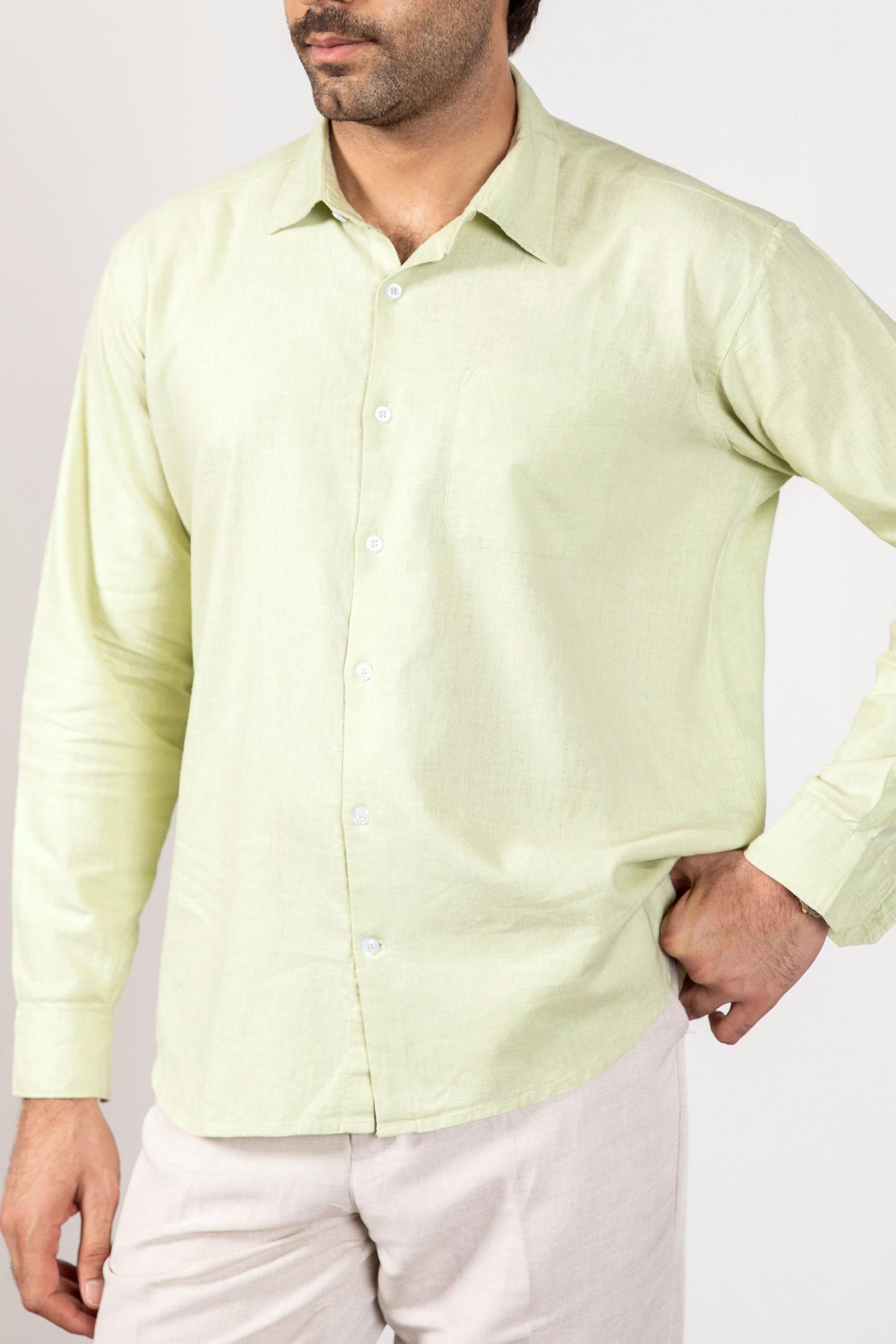 Beige Linen Shirt