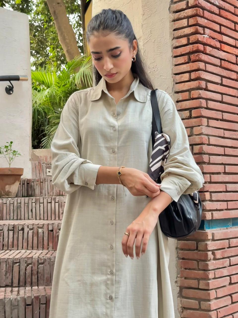 Linen Fusion Long Dress