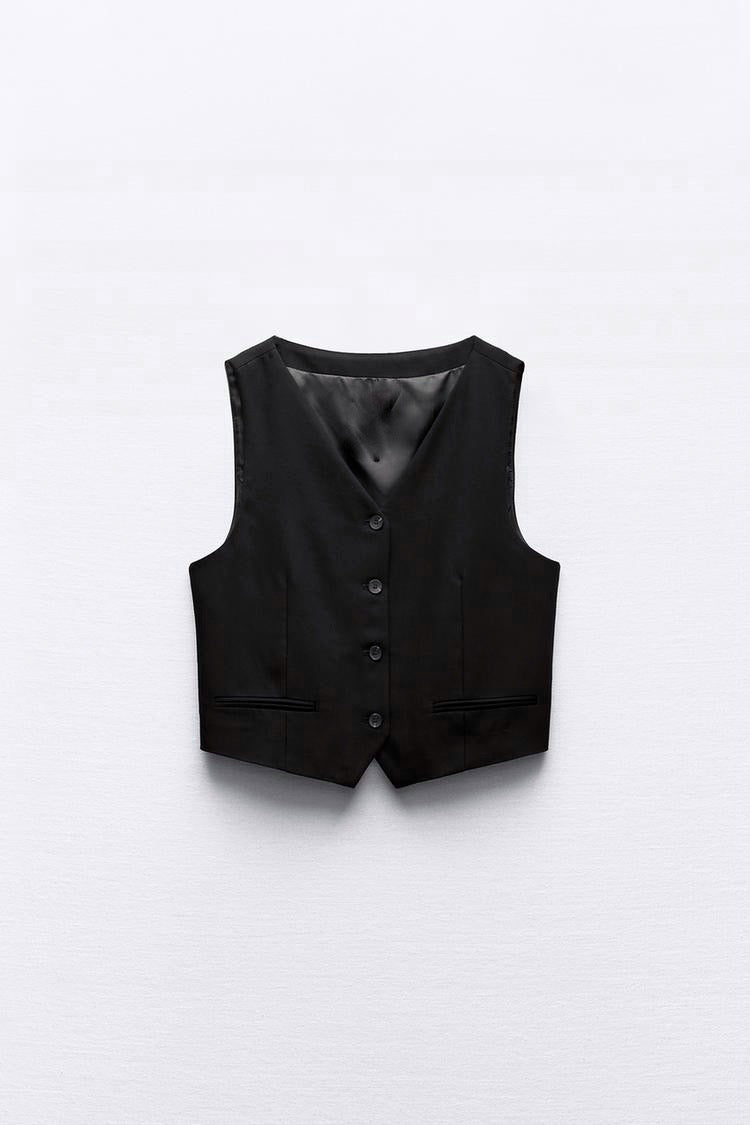 Black Vest Coord Set
