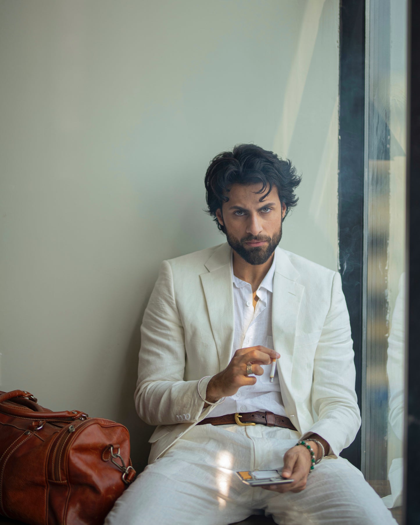 Premium Linen Slim-fit Suit.