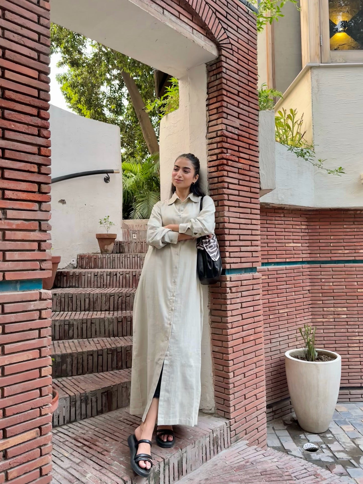 Linen Fusion Long Dress