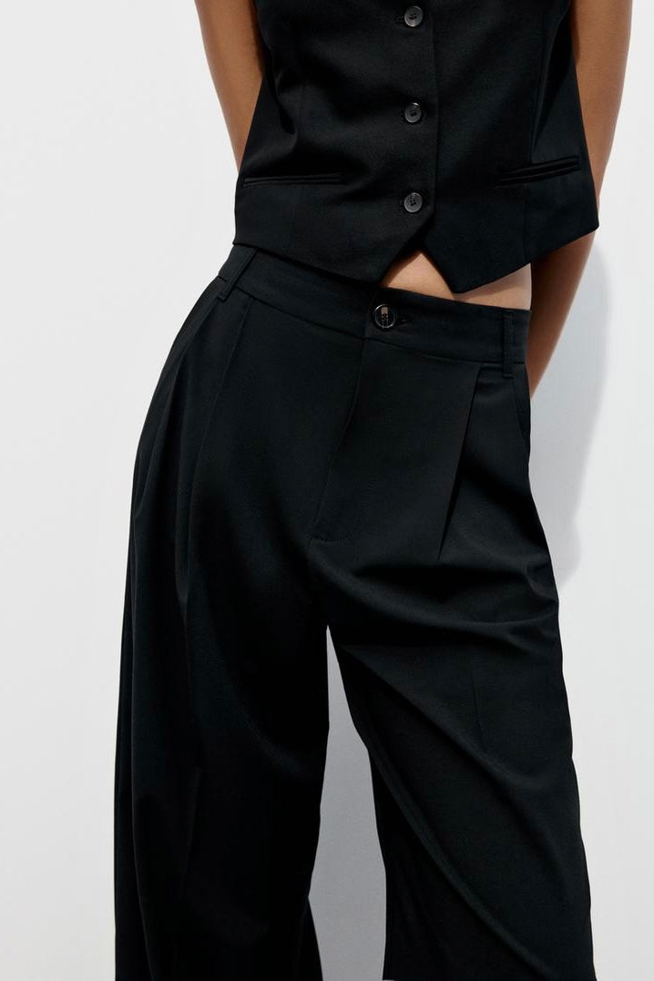 Black Vest Coord Set