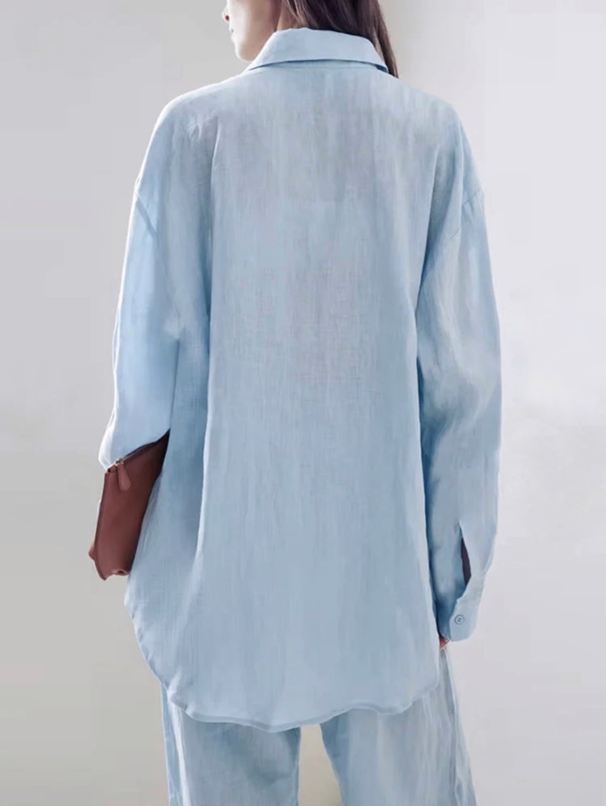 All-Day Navy Blue Linen Coordset