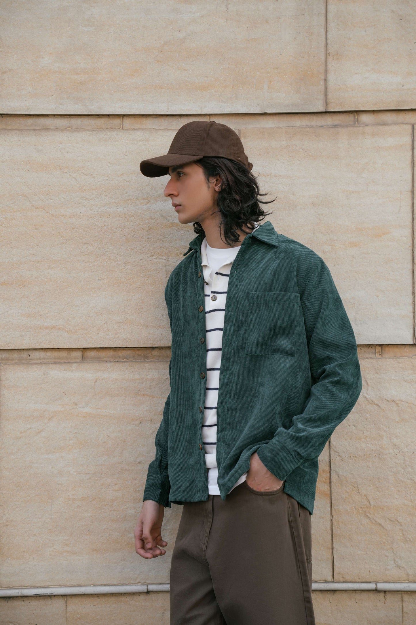 Beige Corduroy Shirt