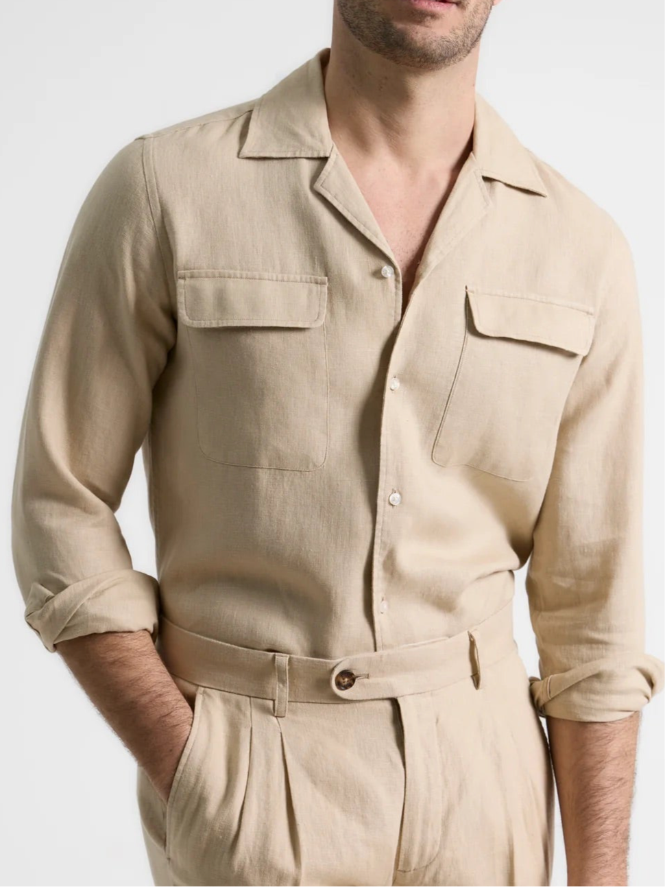 Khaki Linen Coordset