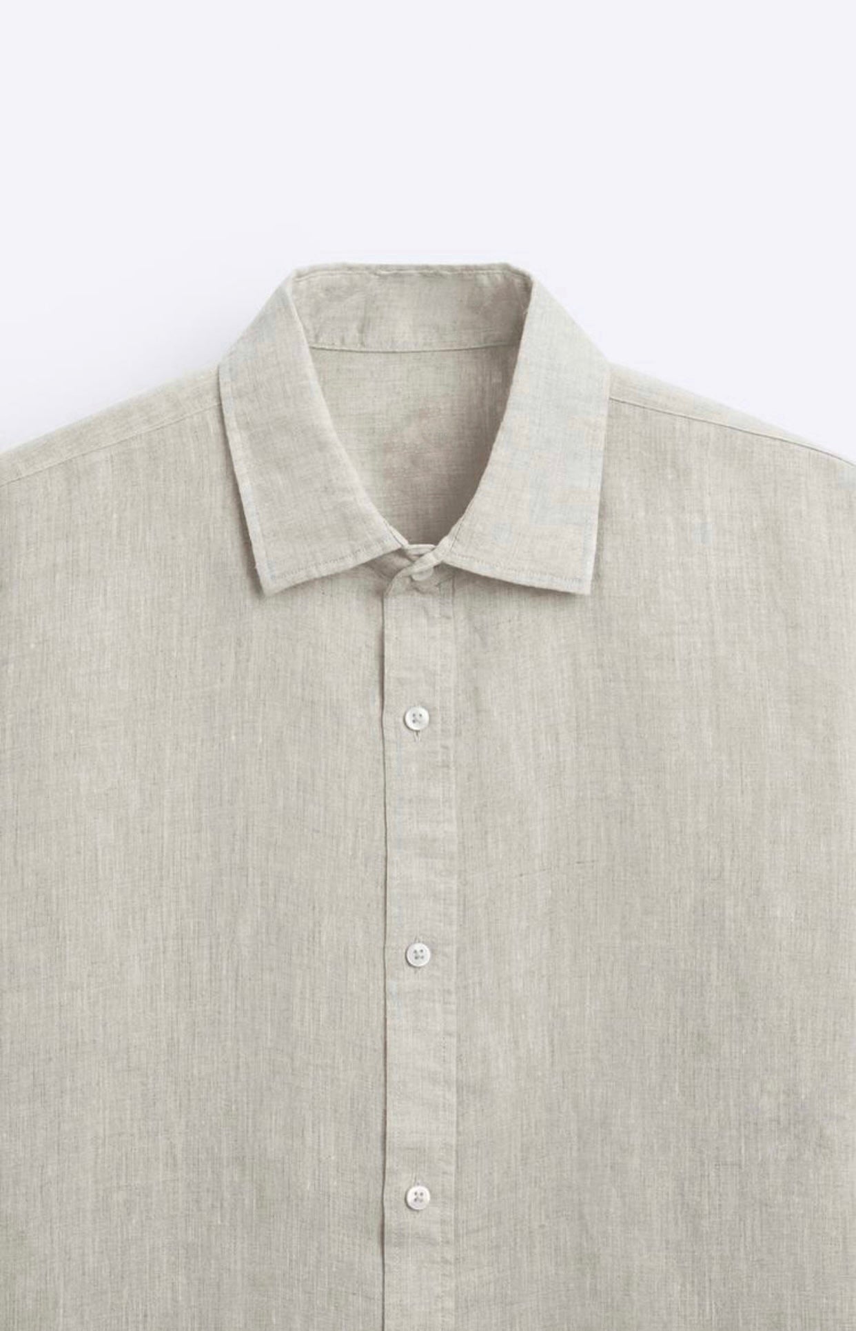 Beige Linen Button down shirt