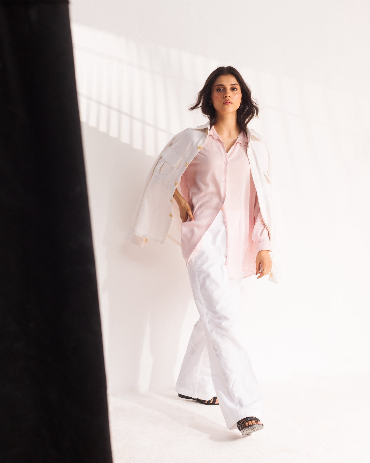 SOFT PINK LINEN SHIRT