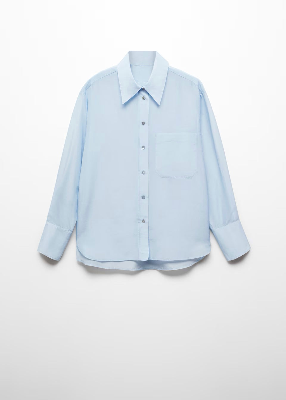 French Collar Sky Blue Shirt