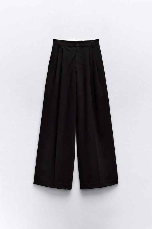 Black Tailored Wide-leg Pant