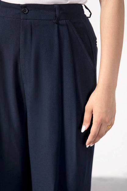 Navy Korean Blended pants