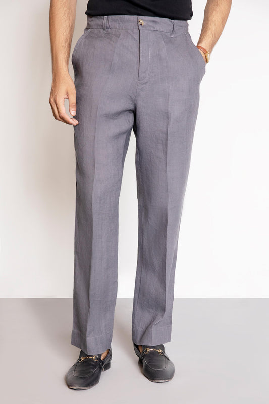 Grey linen trouser