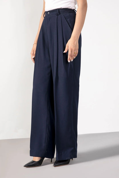 Navy Korean Blended pants