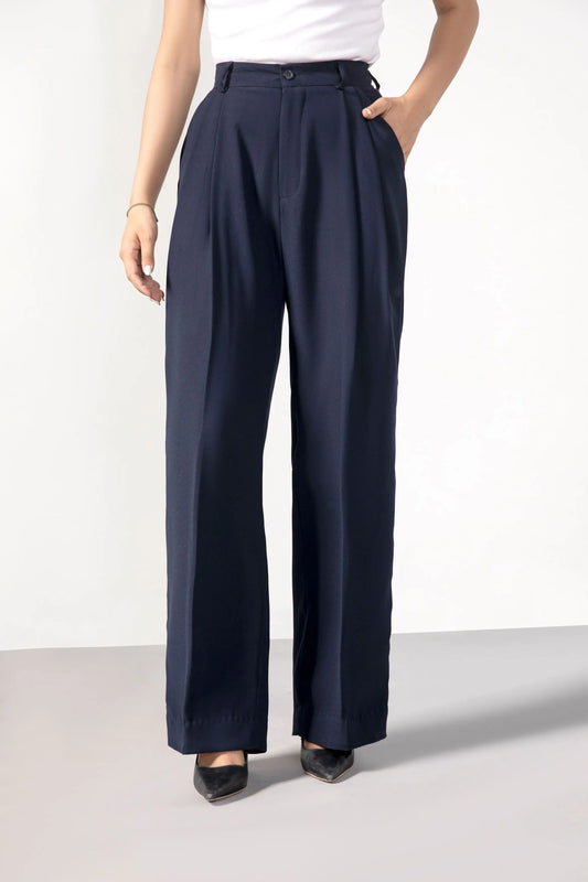 Navy Korean Blended pants