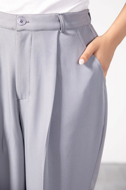 Grey Korean Blended pants