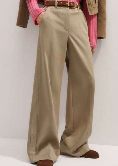 Beige Tailored Trousers