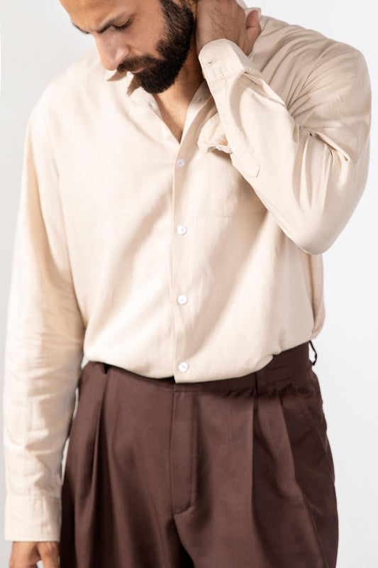 Beige Linen Shirt