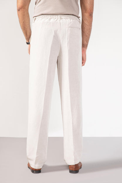 Beige linen trouser