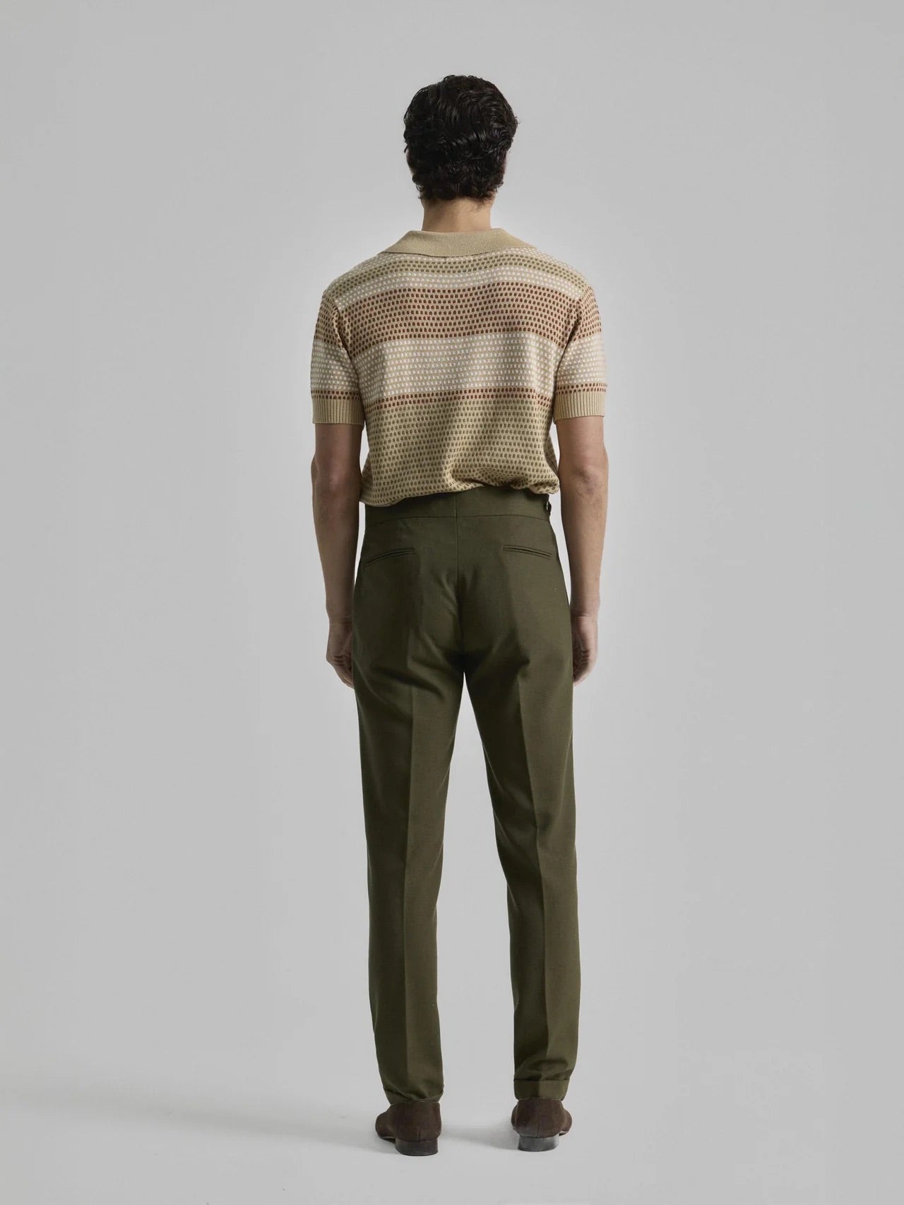 Olive Pleated Pants