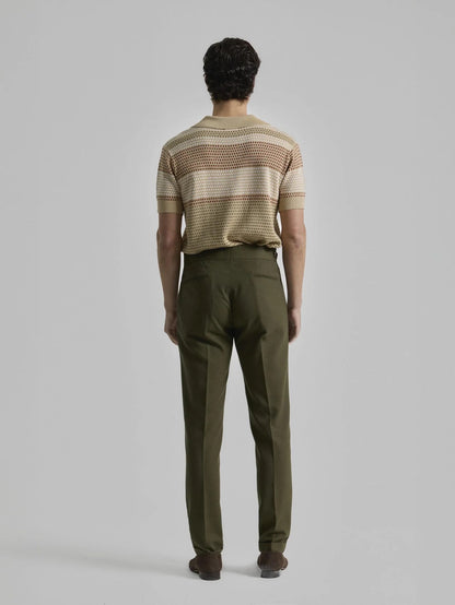 Olive Pleated Pants