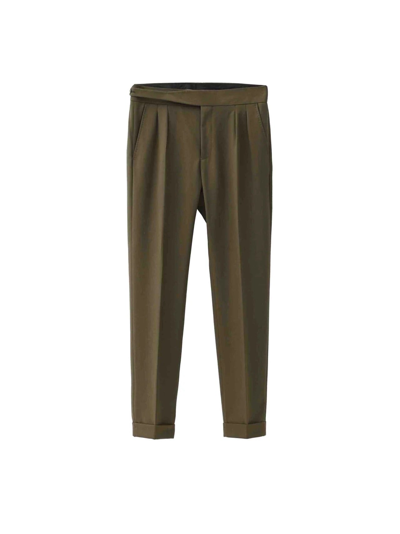 Olive Pleated Pants