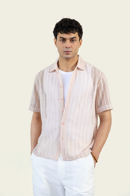 Mesh Knitted Shirt