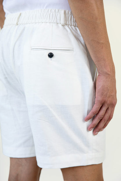 White Linen Shorts