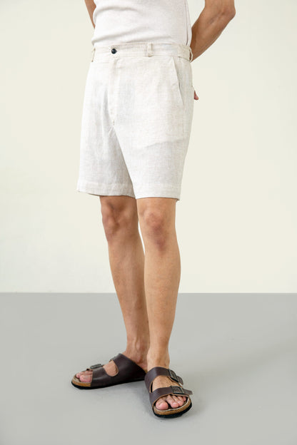White Linen Shorts