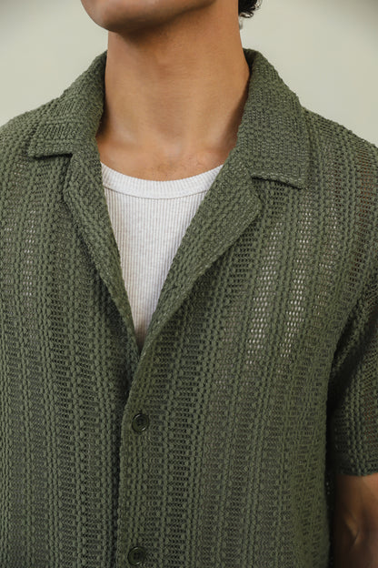 Mesh Knitted Shirt