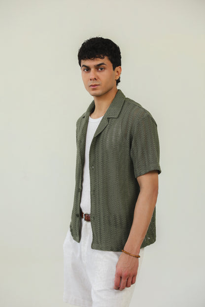 Mesh Knitted Shirt