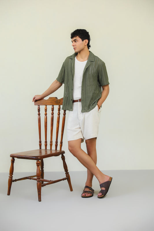 Mesh Knitted Shirt