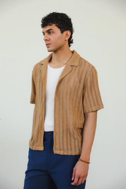 Mesh Knitted Shirt