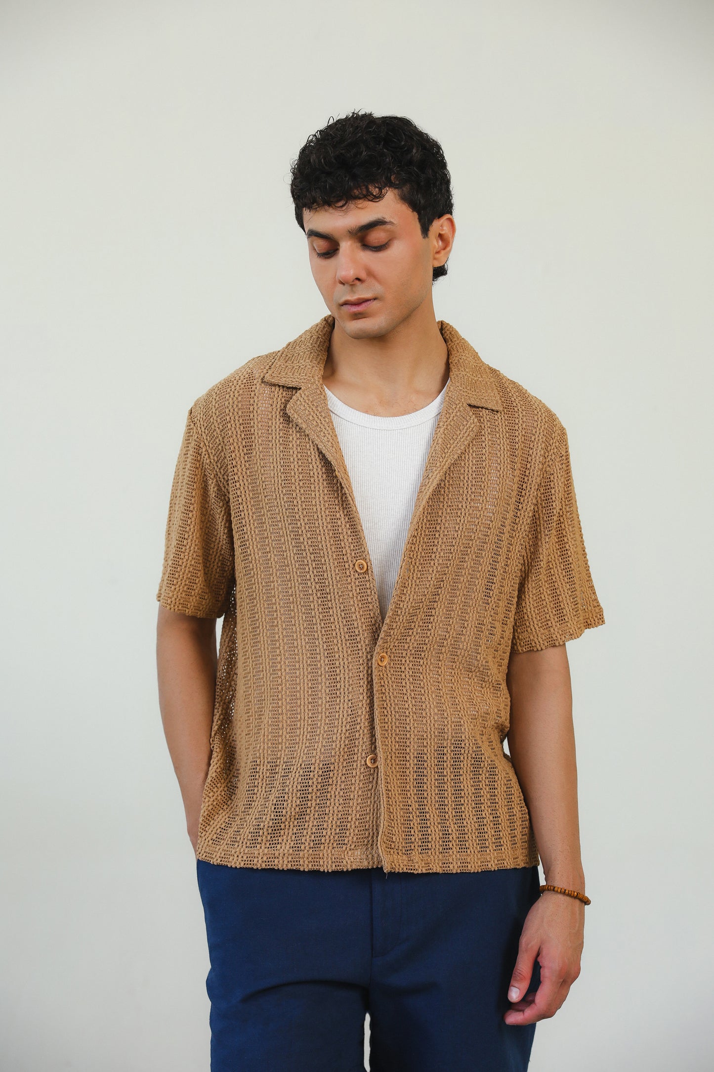 Mesh Knitted Shirt